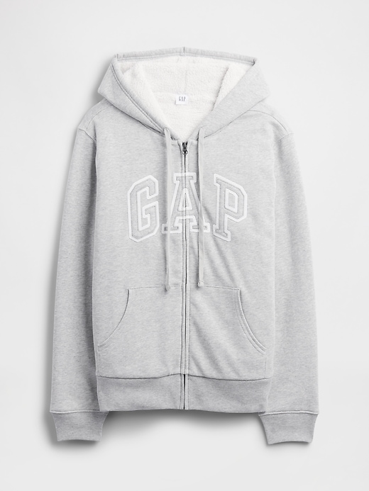 Image number 5 showing, Relaxed Gap Logo Sherpa-Lined Zip Hoodie