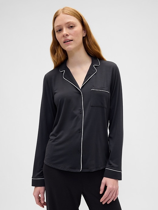Image number 1 showing, Relaxed Modal PJ Shirt