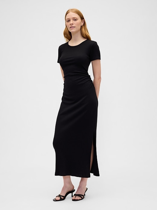 Image number 1 showing, Ribbed T-Shirt Maxi Dress