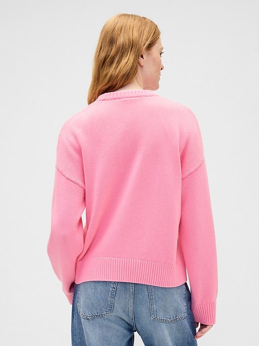 Image number 2 showing, Relaxed Cotton Crewneck Sweater