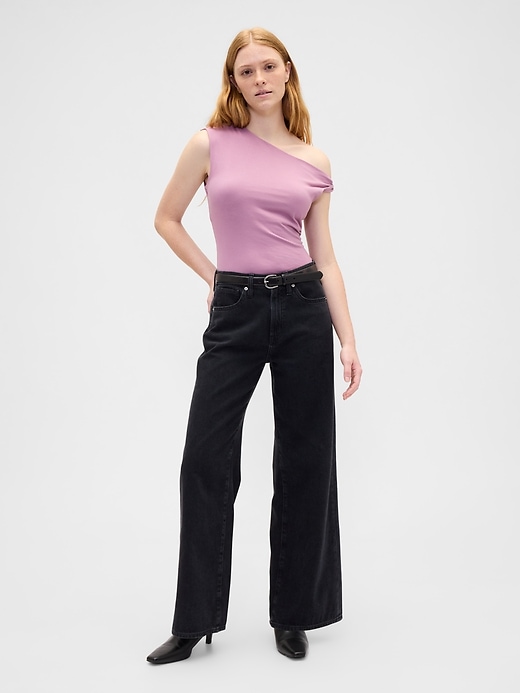 Image number 3 showing, Stretch Jersey One-Shoulder Top