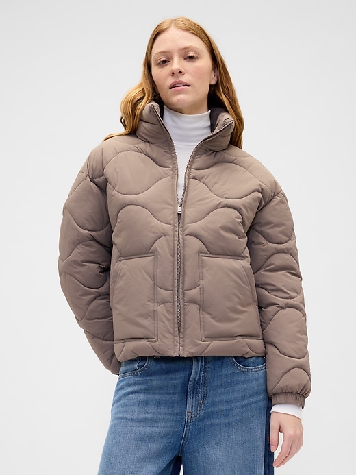 Image number 1 showing, Relaxed Quilted Nylon Jacket