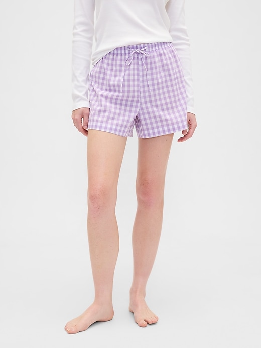 Image number 3 showing, Poplin PJ Shorts