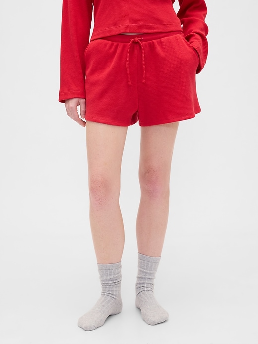 Image number 3 showing, Waffle-Knit PJ Shorts