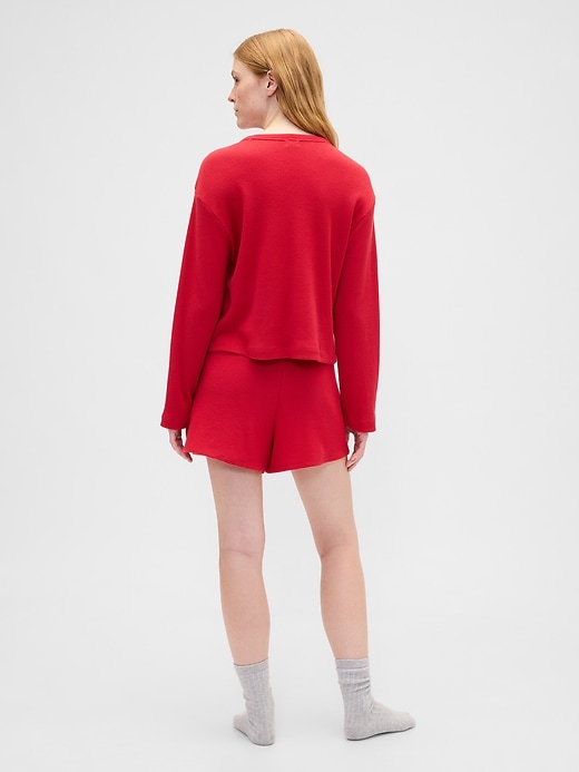 Image number 2 showing, Waffle-Knit PJ Shorts