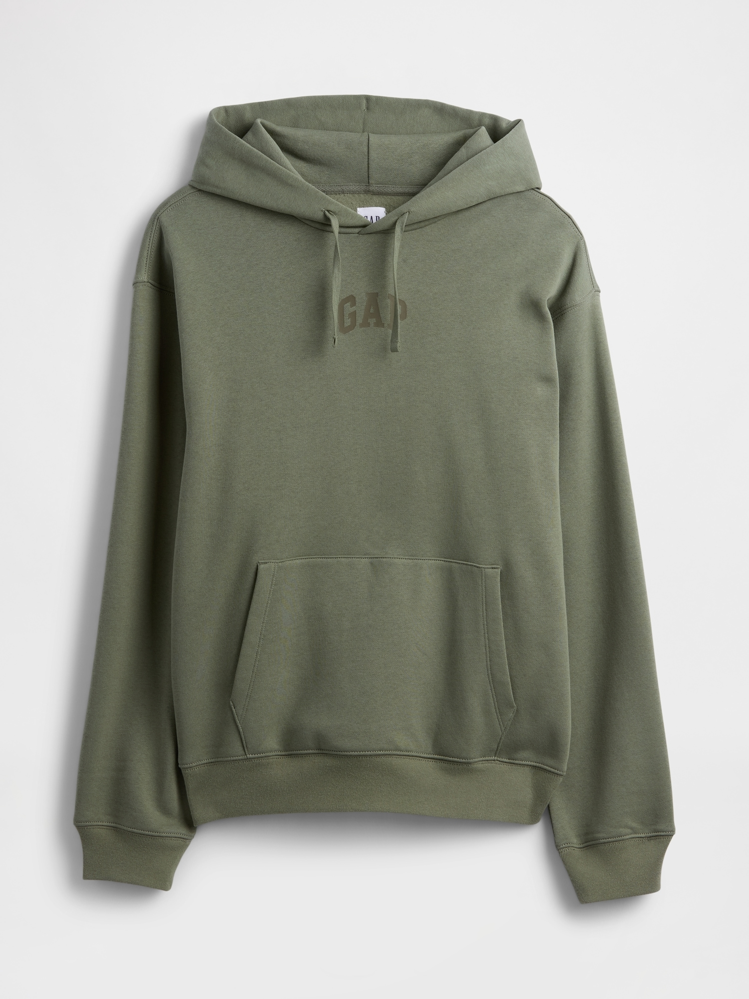 Oversized Gap Mini-Logo Hoodie - Mesculen Green