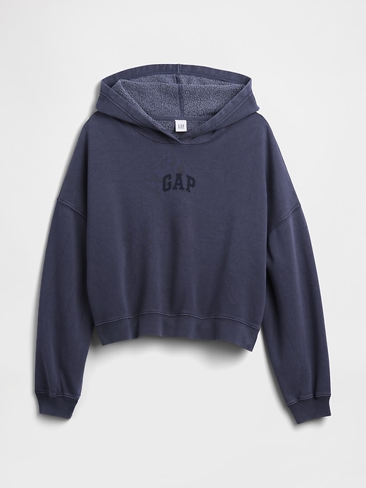 Image number 5 showing, Relaxed Gap Mini-Logo Cropped Hoodie