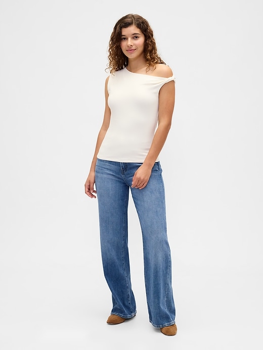 Image number 3 showing, Stretch Jersey One-Shoulder Top