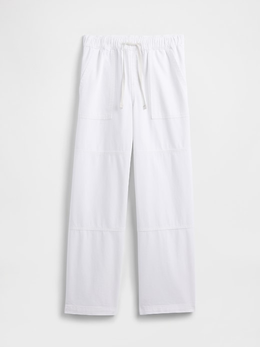 Image number 7 showing, High Rise Pull-On Wide-Leg Utility Jeans