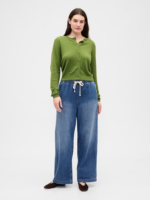 Image number 5 showing, High Rise Easy Wide-Leg Jeans