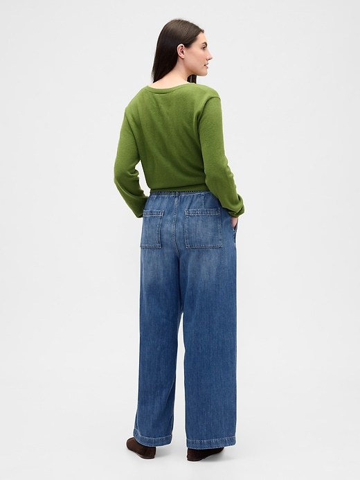 Image number 6 showing, High Rise Easy Wide-Leg Jeans