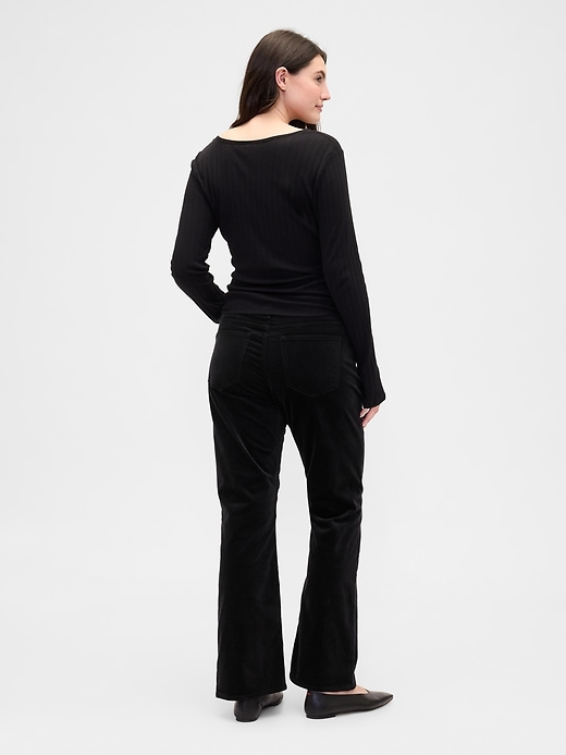 Image number 6 showing, Mid Rise Baby Boot Velvet Pants