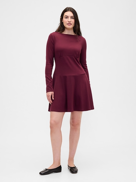 Image number 4 showing, Modern Ribbed Boatneck Mini Dress
