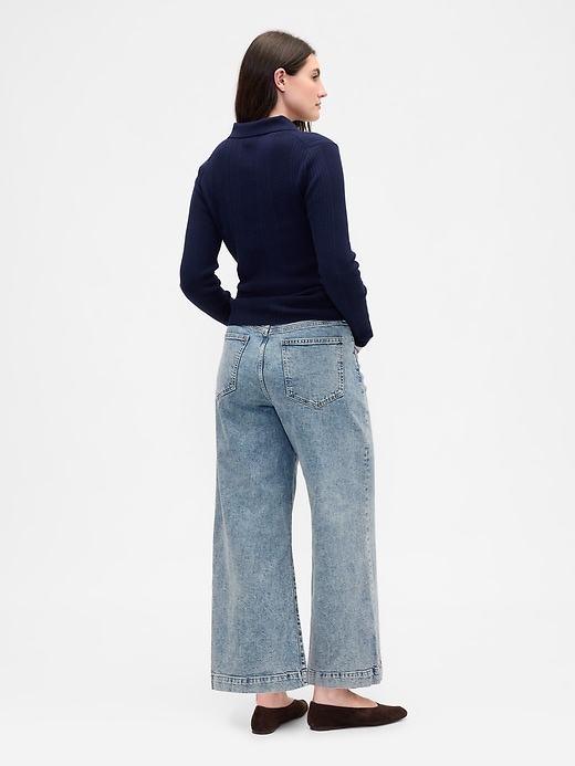 Image number 6 showing, High Rise Wide-Leg Crop Jeans
