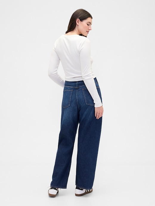 Image number 6 showing, Mid Rise Relaxed Straight Jeans