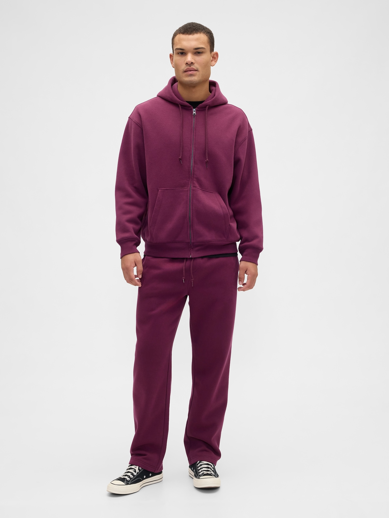 Vintage Soft Straight-Leg Sweatpants - Tuscan Red