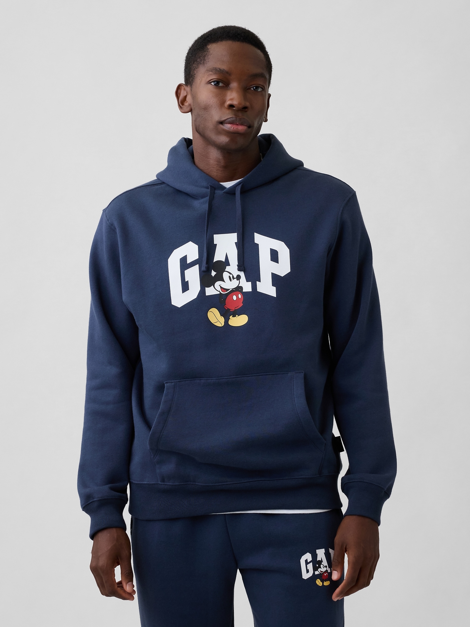 Disney × Mickey Mouse Relaxed Logo Hoodie - Disney Family Navy