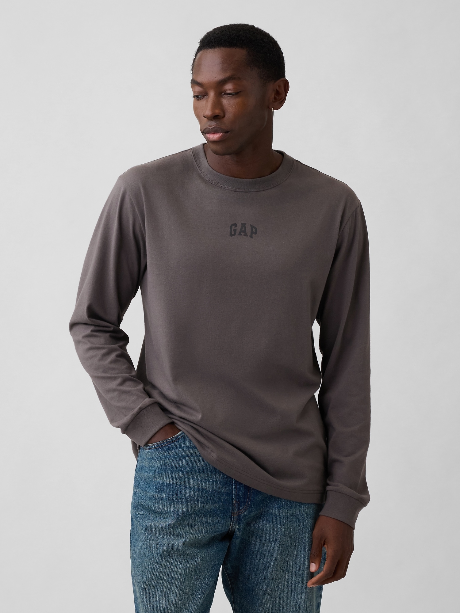 Everyday Soft Relaxed Gap Mini-Logo T-Shirt - Smoke Pearl