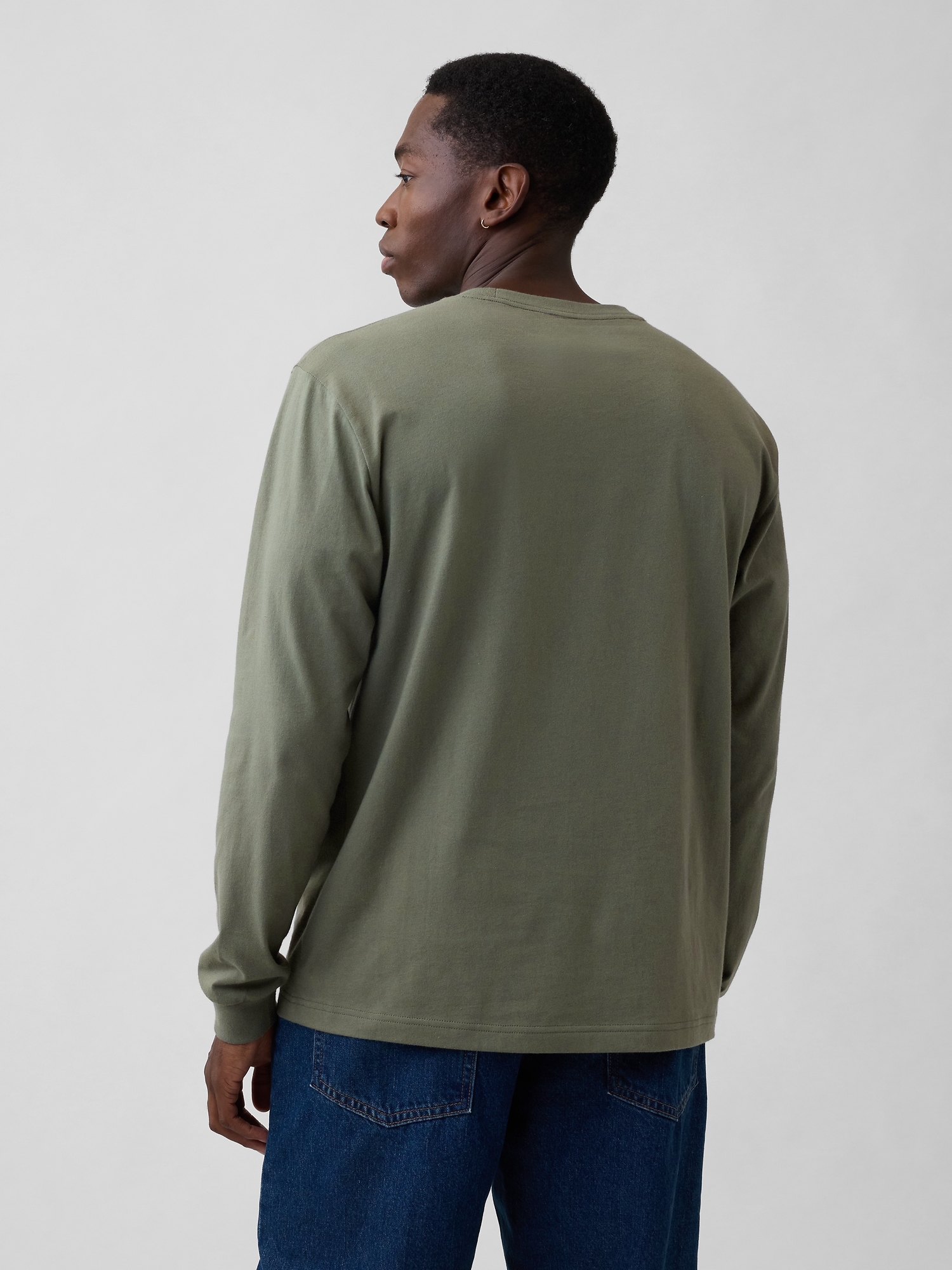 Gap Factory Everyday Soft Relaxed Gap Mini-logo T-shirt In Gray