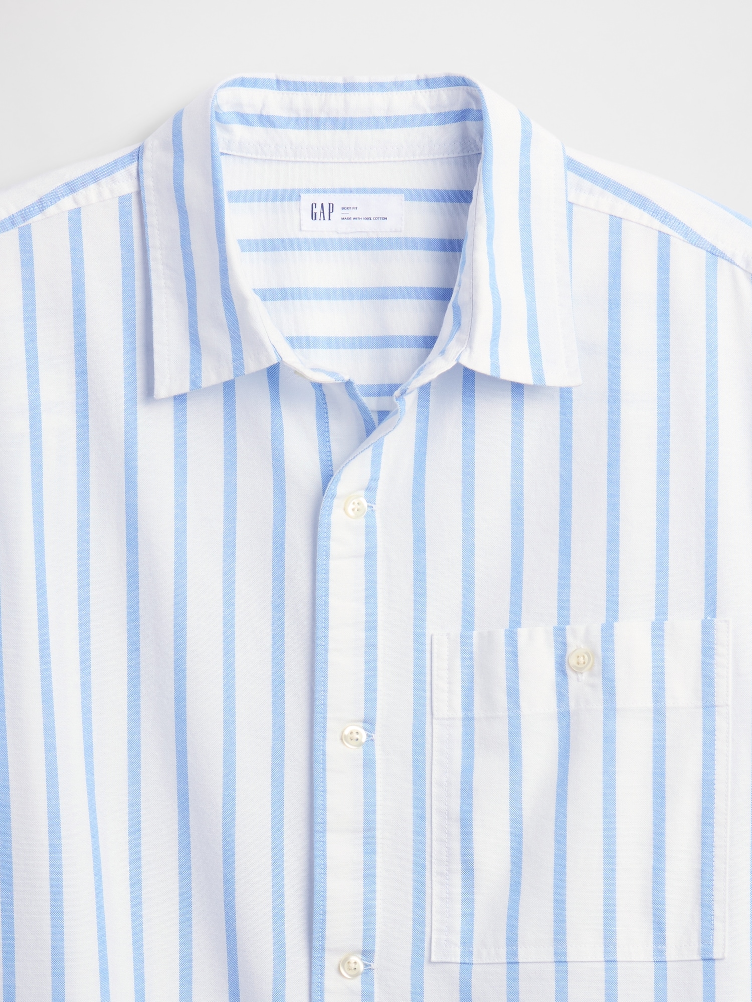 Gap Factory Oxford Shirt In Boxy Fit In Blue