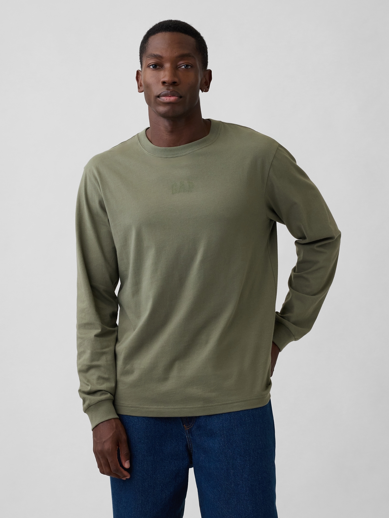 Everyday Soft Relaxed Gap Mini-Logo T-Shirt - Mesculen Green