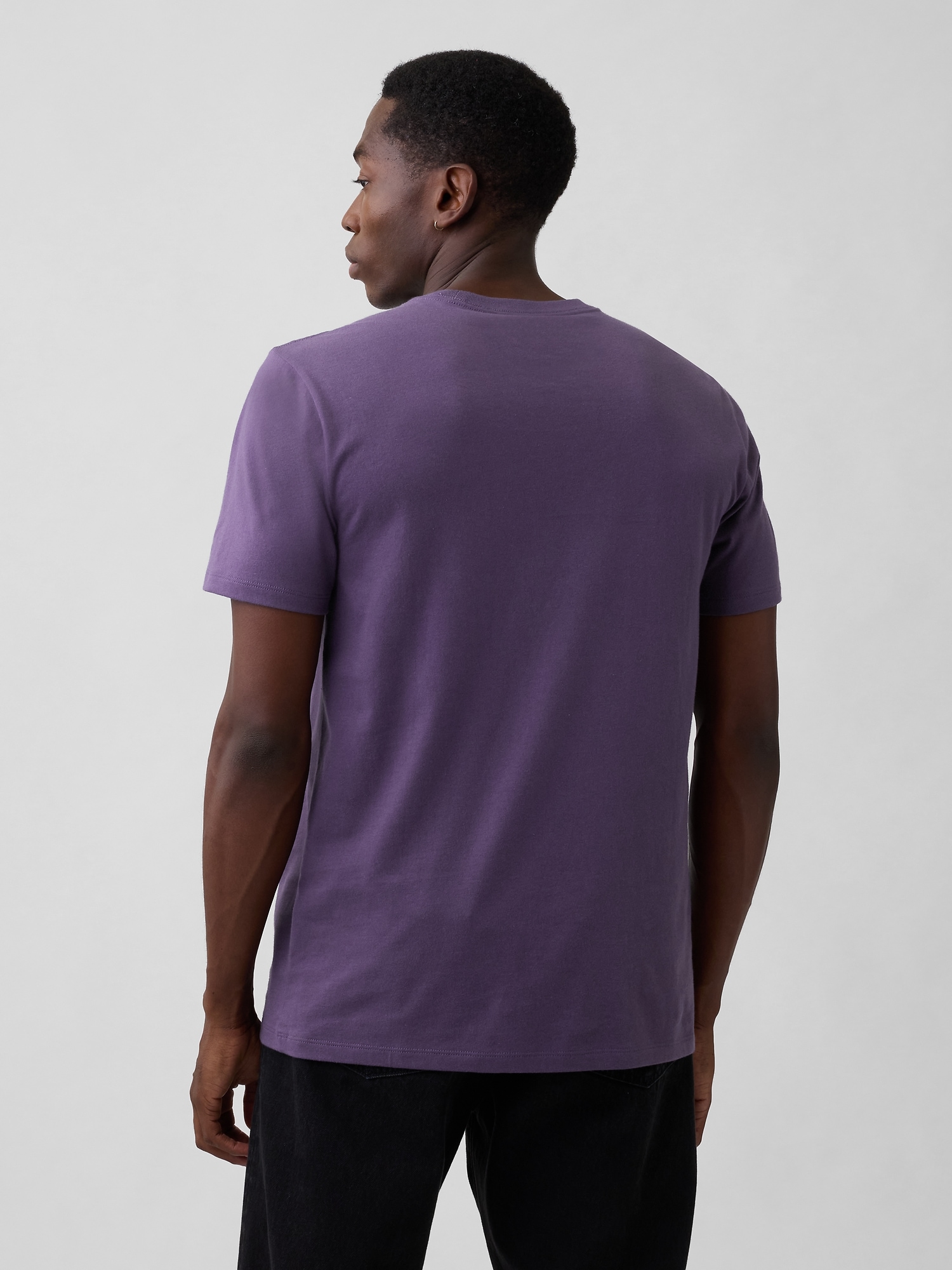 Gap Factory Everyday Soft Gap Logo T-shirt In Purple