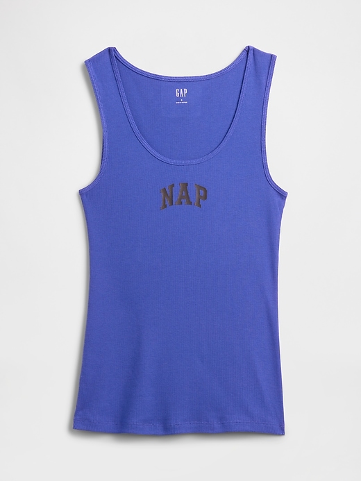 Image number 5 showing, Ribbed Gap Nap Logo Tank Top