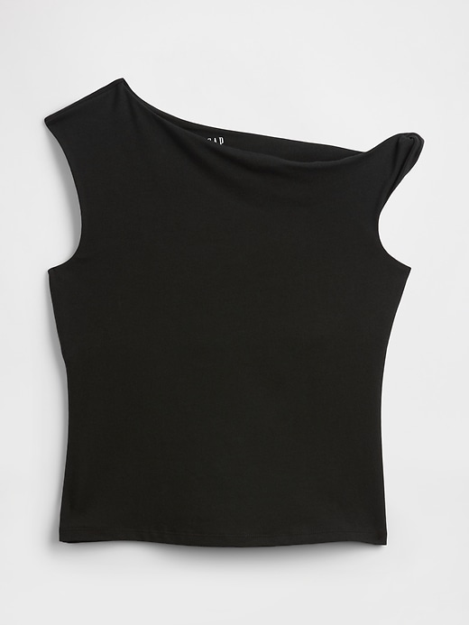 Image number 5 showing, Stretch Jersey One-Shoulder Top