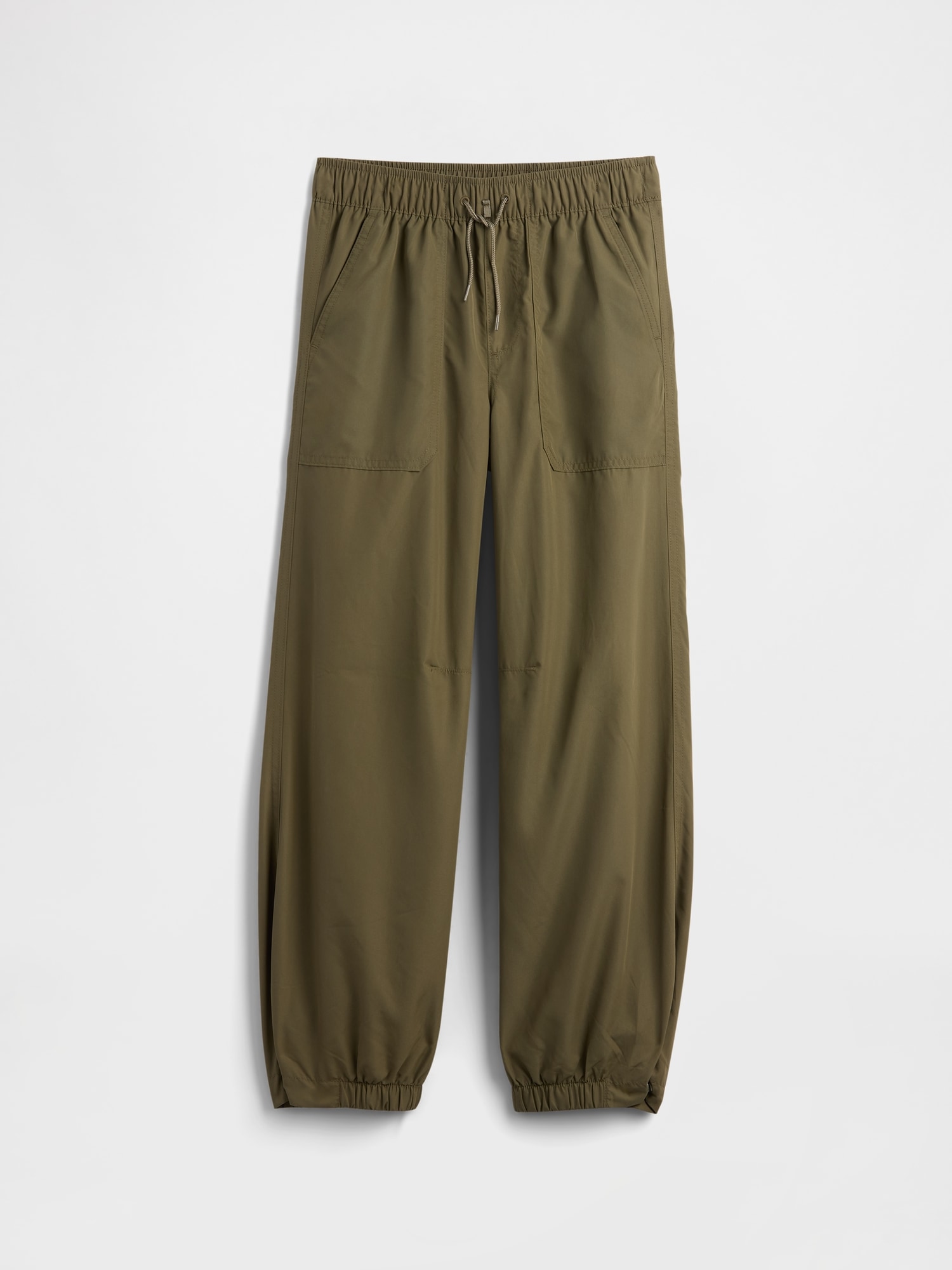 Kids 100% Recycled Jersey-Lined Pull-On Pants - Olive Night