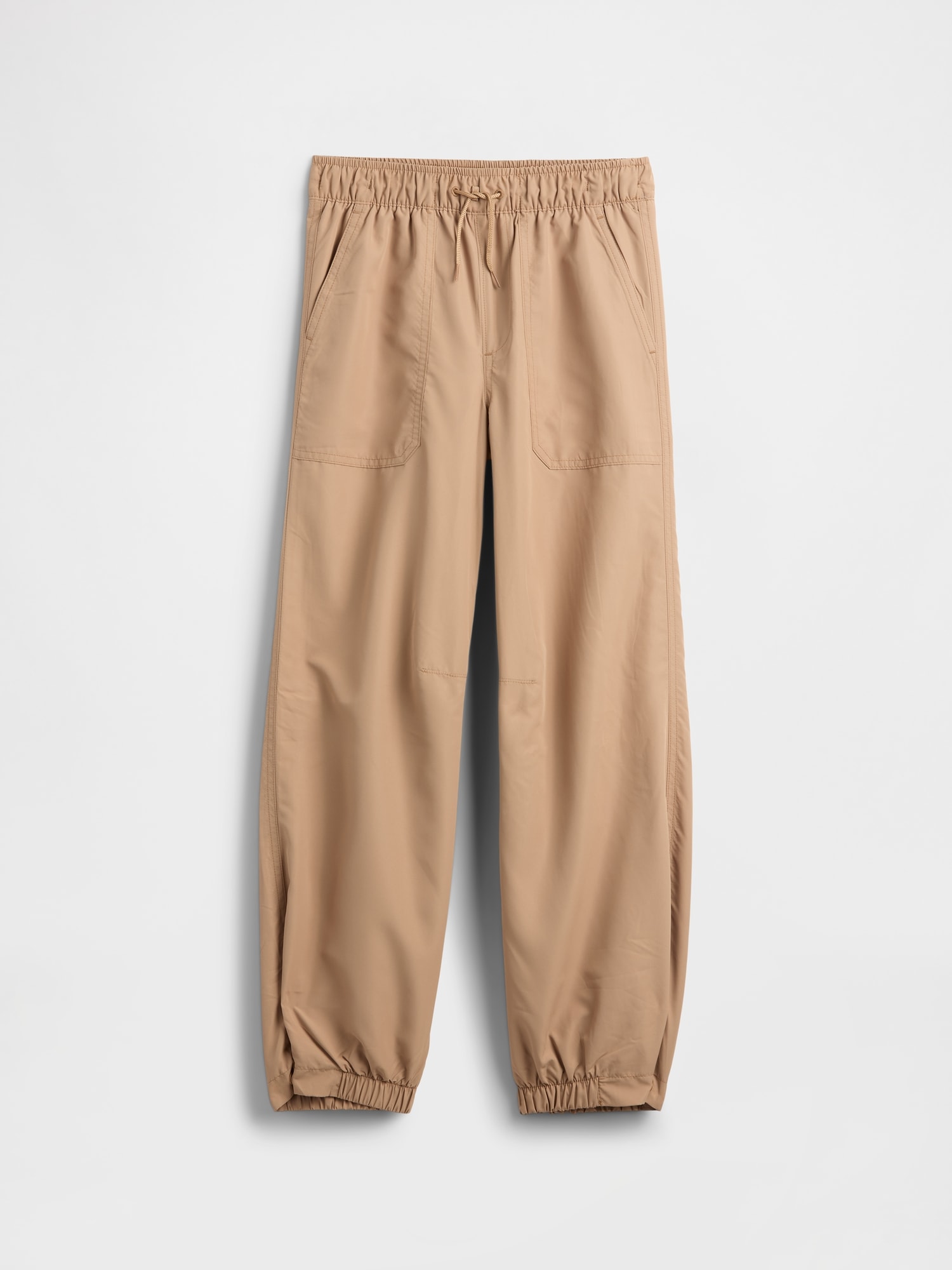 Kids 100% Recycled Jersey-Lined Pull-On Pants - Camel Hair Brown