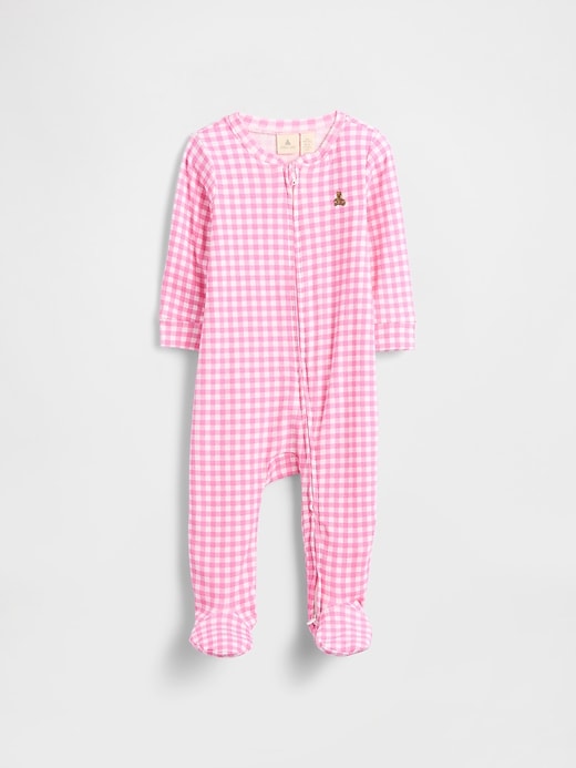 Image number 1 showing, Baby Print Two-Way Zip One-Piece