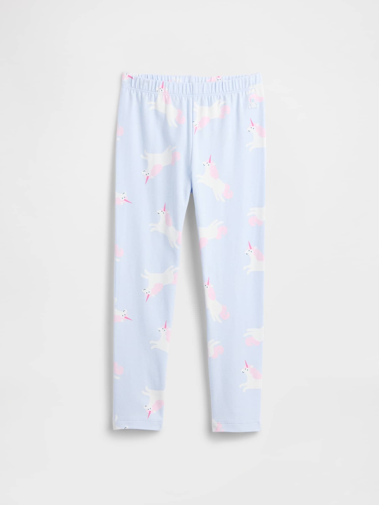 babyGap Pull-On Stretch Jersey Leggings - Serene Blue Unicorns