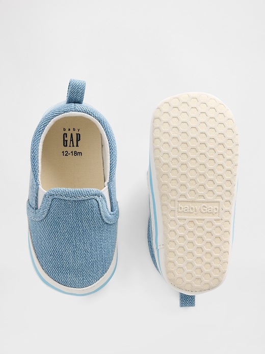 Image number 3 showing, Baby Slip-On Denim Sneakers