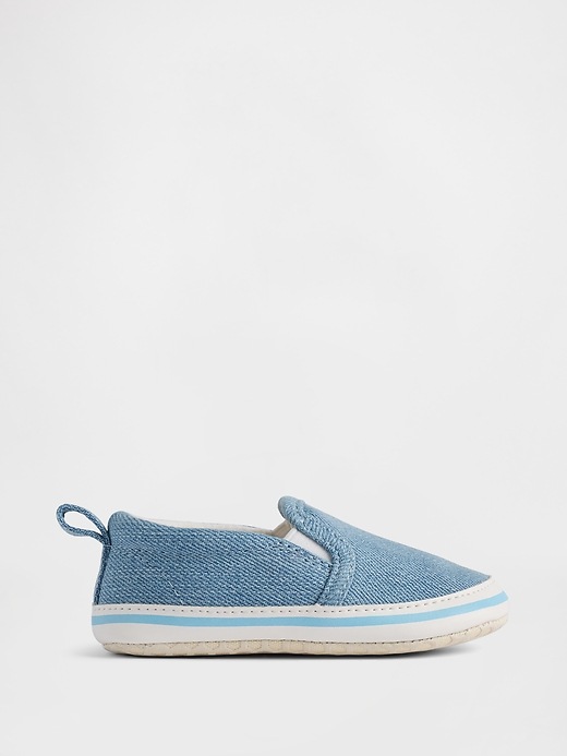 Image number 1 showing, Baby Slip-On Denim Sneakers