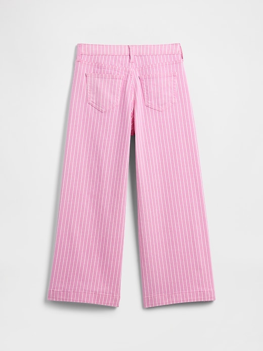 Image number 2 showing, Kids High Rise Stripe Wide-Leg Ankle Jeans