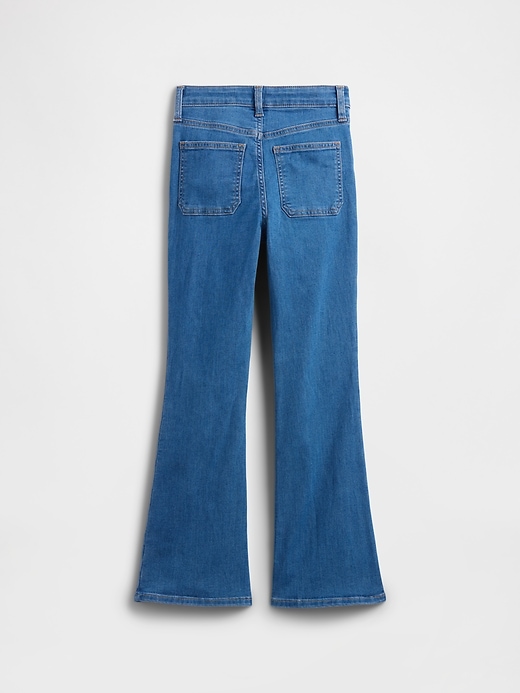 Image number 2 showing, Kids High Rise Embroidered '70s Flare Jeans