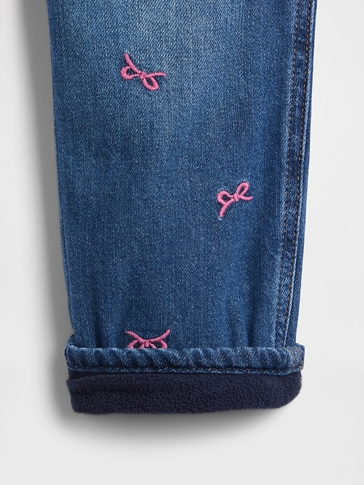 Image number 3 showing, babyGap Cozy-Lined Paperbag Mom Jeans