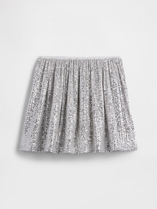 Image number 1 showing, Kids Pull-On Sequin Skirt