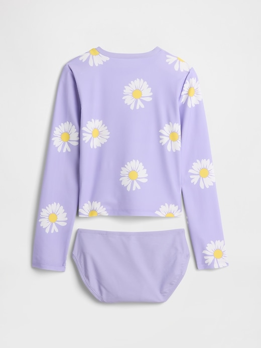 Image number 2 showing, Kids Two-Piece Cropped Rash Guard