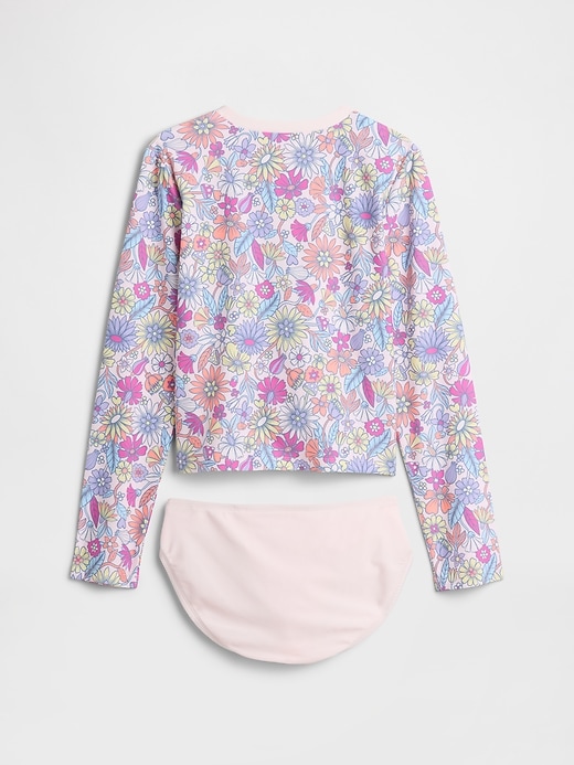 Image number 2 showing, Kids Two-Piece Cropped Rash Guard