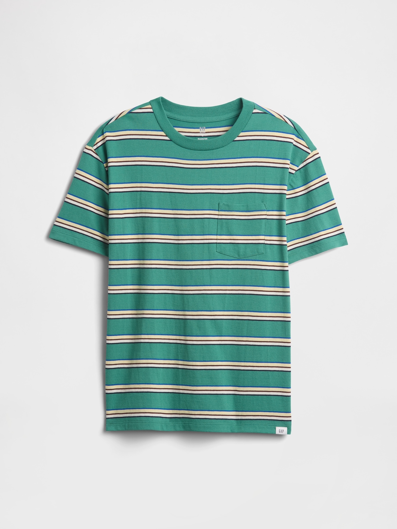 Kids Everyday Soft Stripe Pocket T-Shirt