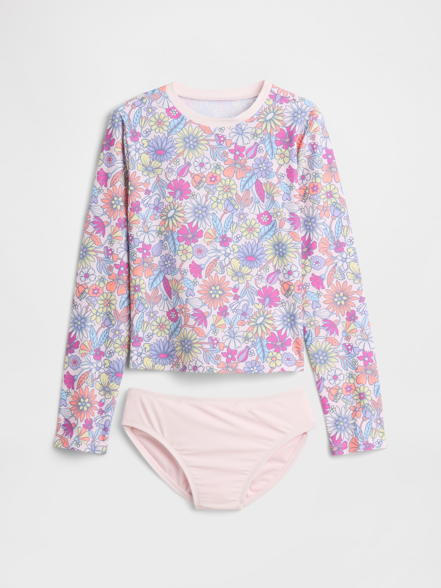 Kids Two-Piece Cropped Rash Guard
