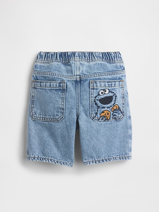 Image number 2 showing, babyGap | Sesame Street Relaxed Pull-On Denim Shorts