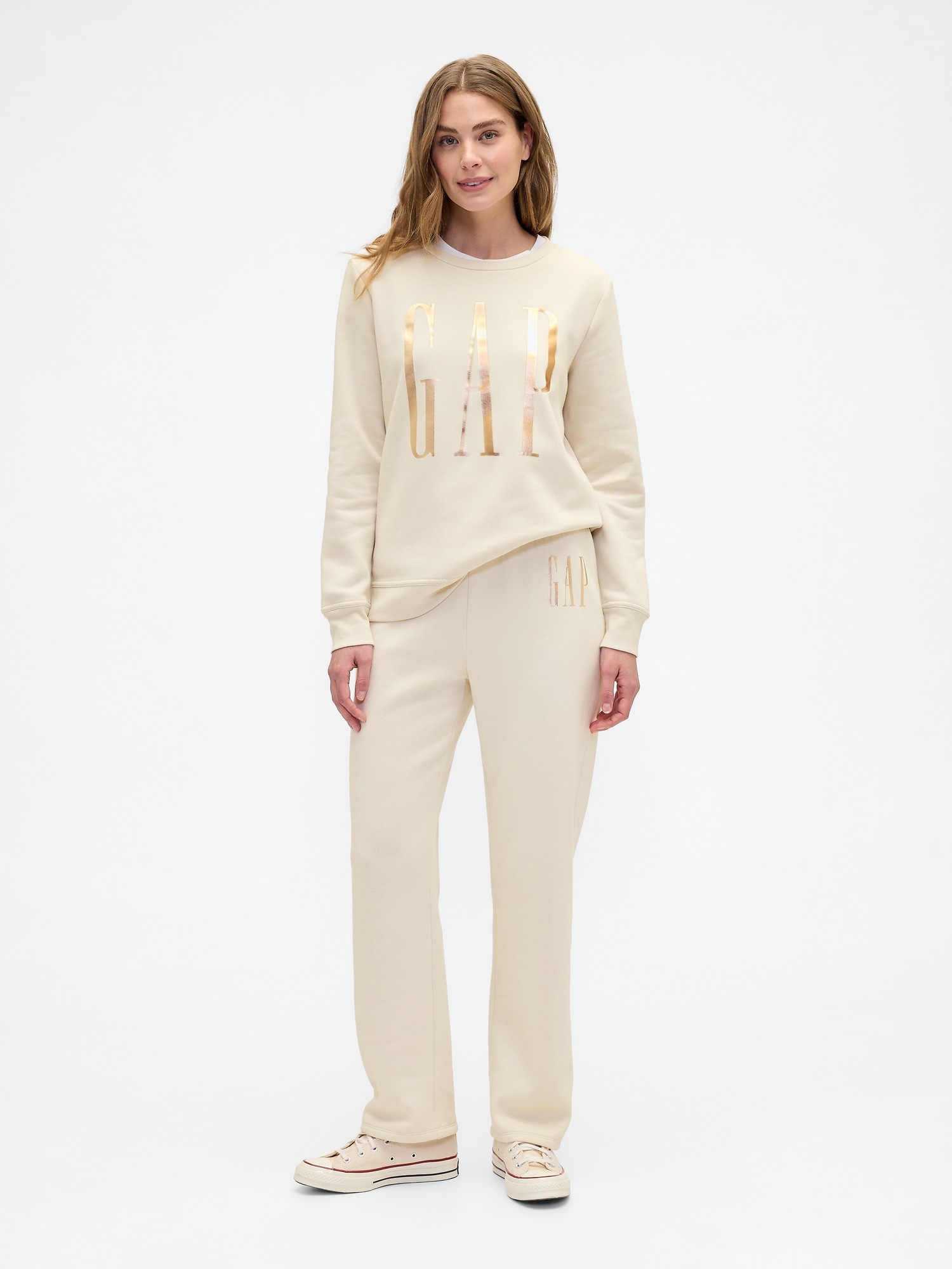 Gap Logo Pull-On Slim Sweatpants - Tan Chino