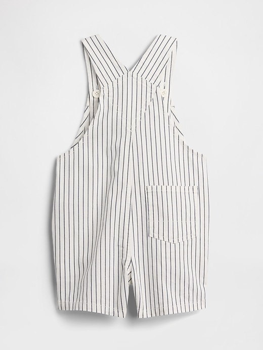 Image number 2 showing, Baby Seersucker Stripe Shortalls