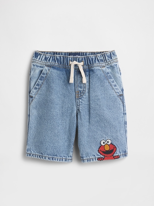 Image number 1 showing, babyGap | Sesame Street Relaxed Pull-On Denim Shorts