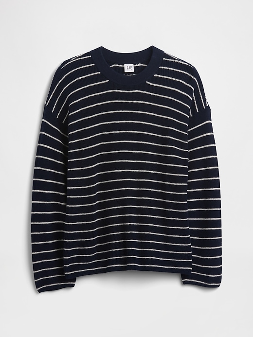 Image number 1 showing, Kids Oversized Stripe Shaker-Stitch Sweater