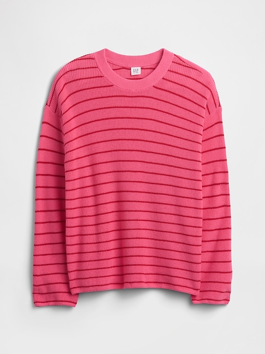 Image number 1 showing, Kids Oversized Stripe Shaker-Stitch Sweater