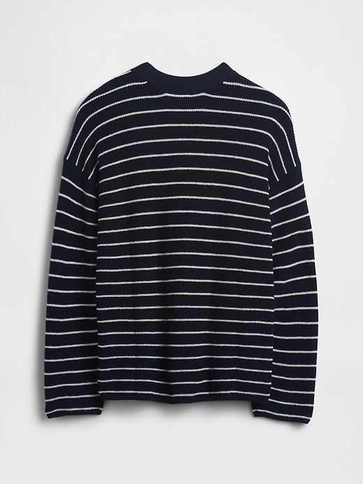 Image number 2 showing, Kids Oversized Stripe Shaker-Stitch Sweater