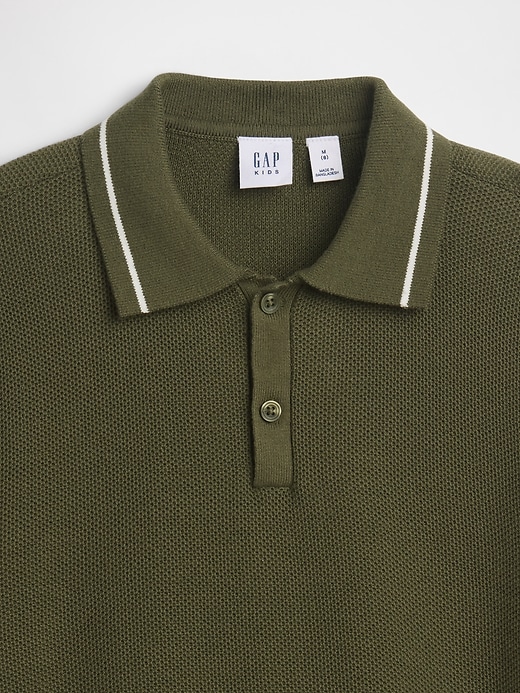 Image number 3 showing, Kids Relaxed Sweater Polo Shirt